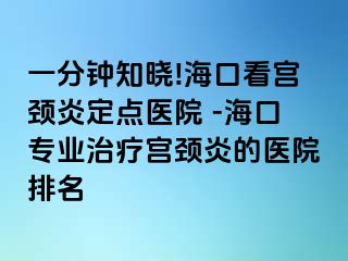 一分鐘知曉!?？诳磳m頸炎定點(diǎn)醫(yī)院 -海口專業(yè)治療宮頸炎的醫(yī)院排名