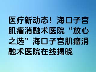 醫(yī)療新動(dòng)態(tài)！?？谧訉m肌瘤消融術(shù)醫(yī)院“放心之選”?？谧訉m肌瘤消融術(shù)醫(yī)院在線揭曉